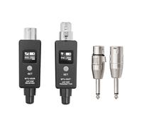 Transmisor y receptor de micrófono inalámbrico, micrófono recargable con indicador LED, sistema inalámbrico, incluye 2 conectores y 2 cables USB para micrófono dinámico, mezclador de audio, etc