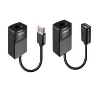 Transmisor y receptor de red Lindy 43365 60m 12Mbit/s Cat5e/Cat6 Negro Plástico