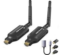 Transmisor y receptor HDMI inalámbrico, 1080P, 150M/500Ft, transmisor HDMI inalámbrico para transmisión de audio y vídeo HD a pantalla/proyector desde portátiles, iPad, iPhone, PC, TV Box