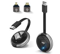 Transmisor y Receptor HDMI Inalámbrico, 165FT/50M Kit de Espejo HDMI Inalámbrico 5G,Receptor de Streaming de Audio y Video Ultra HD,Cast Desde Ordenador Portátil/PC/Cámara a HDTV/Proyector/Monitor