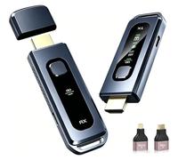 Transmisor y Receptor HDMI inalámbrico 2026, 5.8 G + 2.4 G de Doble Banda, más Pantalla LED, decodificación 4K 1080P a 60Hz Salida de Video Ultra HD, Kit Extensor de Enchufe de Video
