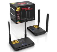 Transmisor y receptor HDMI inalámbrico 4K 30Hz, BEQOOL 820Ft/250m Wireless HDMI Extender Kit,IR, Streaming Media Video Audio desde portátiles, PC, Cable Box a Monitor, Beamer, HDTV