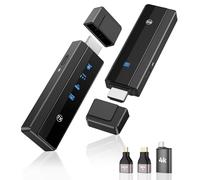 Transmisor y receptor HDMI inalámbrico actualizado 2026 de 328 pies/100 m, decodificación 4K y 1080P 60Hz cero latencia, 5G/2.4G de doble banda, pantalla extensor HDMI inalámbrica para video/audio a