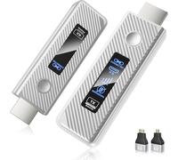 Transmisor y receptor HDMI inalámbrico actualizado, extensor portátil Plug & Play de 164 pies/50 m, salida 4K decodifica 1080P, latencia ultra baja 5.8G + 2.4G para transmisión de video y audio desde