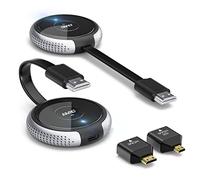Transmisor y Receptor HDMI Inalámbrico, AIMIBO Kit de Espejo HDMI Inalámbrico 5G,Receptor de Streaming de Audio y Video Ultra HD,Cast Desde Ordenador Portátil/PC/Cámara/DVD a HDTV/Proyector/Monitor