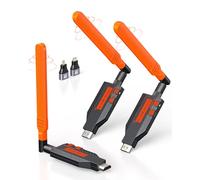 Transmisor y Receptor HDMI inalámbrico, Extensor HDMI inalámbrico de Largo Alcance 1080P para transmitir Video y Audio a Pantalla/proyector Desde portátil/cámara de 350 pies con Antena Desmontable,