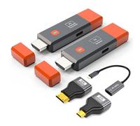 Transmisor y receptor HDMI inalámbrico, extensor HDMI inalámbrico portátil de 2.4G/5G, salida 4K decodificación 1080P, 328 pies/100 m para transmitir video y audio desde portátil/PC/TV