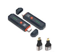 Transmisor y receptor HDMI inalámbrico, kit extensor de video HD 1080P, rango de 50 m, conecta y reproduce para proyector de TV portátil (negro)