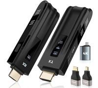 Transmisor y Receptor HDMI inalámbrico, visualización LED Mejorada, decodificación 4K y Salida 1080P, Extensor HDMI inalámbrico portátil Plug and Play de 2.4G/5G, Compatible con