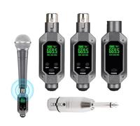 Transmisor y receptor inalámbrico - Adaptador de micrófono, adaptador de micrófono profesional de 900 mAh | Transmisor y receptor-convertidor de micrófono de baja latencia, de microfonía