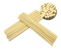 Transmore 200 Piezas Palitos Algodón de Azúcar 300mm x 3mm Bambú Natural para Cocinar y Manualidades
