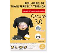 TransOurDream-Papel de Transferencia para tejido oscuro,transfer paper t-shirt printing,vinilo HTV,Mejora 3.0 edicion,A4 5Hojas,Papel Transfer,Perfecto para fiesta.