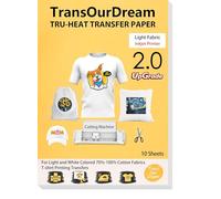 TransOurDream-vieja marca.Transfer Paper Para Tejidos Claros,Papel de Transferencia,Sin Impresión de Espejo(A4x10 Hojas)