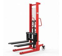 Transpaleta Apilador Manual 1T 115cm Horquilla Canal C Acero con Freno for Almacén de Almacenamiento para almacén industrial