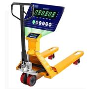 Transpaleta con horquilla para transpaleta Carretilla elevadora de 3000kg, transpaleta ajustable, transportador carga, carretilla a escala Manual, con báscula pesaje Manejo de materiales