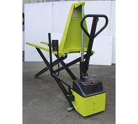 Transpaleta de pantógrafo, electrohidráulica con regulación de nivel Pramac, carga máx. 1000 kg