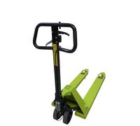 Transpaleta EVO Pramac, con freno, ruedas de maniobra de caucho macizo