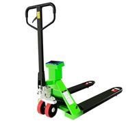 Transpaleta hidráulica manual de 3000 kg con escala integrada para transporte de mercancías y logística (69 x 115 x 120 cm)