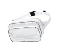 Transparency Meshes - Riñonera impermeable de PVC para herramientas, cinturón ajustable para senderismo, camping, almacenamiento esencial, malla transparente, Riñonera Whi de 8 pulgadas