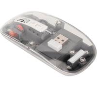 Transparent 2400 DPI Rechargeable 400mAh RGB Colorful Can Be Three Same 2 Transparent MouseWireless Mouse2400 DPI MouseRGB Mouse2400 MouseWireless (Grey) Nice processing