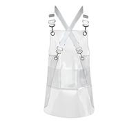 Transparent Apron, Waterproof Oil Proof Bib, Adjustable Kitchen Apron, Pocket Cooking Protective Wear for Housewife Men Women Home Kitchen Cleaning Baking Grilling Restaurant Lightweight 23.62 Inches