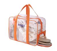 Transparent Beach Bag - Large PVC See Through Tote, Toy Organizer & Laundry Carry Bag | Reinforced Strap Zipper Closure Waterproof Storage Handbag For Work Travel Sporting Events Beach Shopping