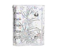 Transparent Binder - PVC Clear Organizer | Sealing Sticker Cover with Refillable Sleeves,Lightweight and Travel Friendly for Teens Youth Family Friends Boys Girls and School Use, 12.6x25.5cm