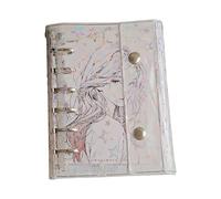 Transparent Binder - PVC Clear Organizer | Sealing Sticker Cover with Refillable Sleeves,Lightweight and Travel Friendly for Teens Youth Family Friends Boys Girls and School Use, 12.6x25.5cm