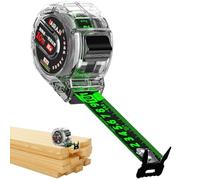 Transparent Carpenter Tape Measure - ABS 10M 25mm | Luminous Measuring Tape Tool, Scale Measuring Tapes, DIY Construction Ruler, Shock Resistant Clear Case Tapes | Work Use