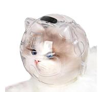 Transparent Cat Helmet - Bite Prevention Safety, Ventilated Lightweight Protective Hood Gear, Clear Visibility Design | Calm Restraint Aid For Small Pet Hair Trimming Bath Clipping Cutting