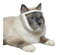 Transparent Cat Muzzle, Breathable Protective Face Cover, 6.69-8.26 Inches Anti-Bite with Comfortable Fit, Pet Safety Accessory, Muzzle with Sturdy Material, Cat and Dog Accessory for Clipping Biting