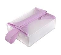 Transparent Cosmetics Pouch - Makeup Carry Bag for Frequent Flyers | Waterproof Polymer Construction with Compact Shape, Magnetic Seal Storage Case, Travel Accessory for Hotel Gym Daily Use