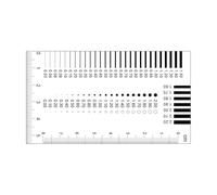 Transparent Crack Gauge Ruler - PET Precision Measuring Tool 9.8x5.5cm Double Sided Laminated Comparison Scale - Multifunction Width Measurement Card Alignment Aid For Crack Inspection And Spot