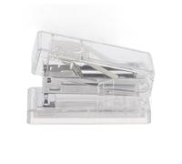 Transparent Desk Stapler Effort Saving Clear Office Desk Stapler with 1000pcs Staple for Office School Home PC Material Lightweight Portable Design
