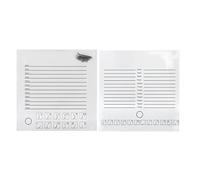 Transparent Eyelash Extension Tray, Eyelash Extension Holder Base with Clear 6-17 mm Scale, Single Row and Double Row False Lash Pallet for Lash Artists and Salons