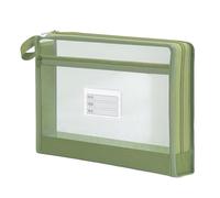 Transparent Filing Sleeve, Versatile Mesh Bag, Organizer with Fastener, Waterproof Homework Protector, Board Game Carrier for Files, Efficient Student Classroom Study Material Supply