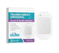Transparent Film Dressing, 50 Piece Breathable Invisible Wound Cover, Adhesive Film Bandage for Fast Healing Protection, Medical Aftercare Dressing for Swimming Workout Hiking Camping Beach Daily Use