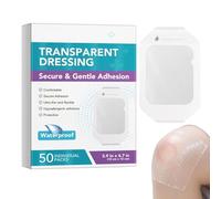 Transparent Film Dressing, 50 Piece Waterproof Breathable Invisible Wound Cover Bandages for Skin Protection and Healing, Adhesive Film Dressings for Swimming Workout Hiking Camping Aftercare Use