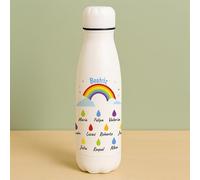 Transparent Gift Botellas Personalizadas con Nombres y Texto. Regalos Originales para Profesores y Profesoras. Botella de Agua de Regalo Fin de Curso. (lluvia)