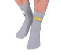 Transparent Gift Calcetines Personalizados con Nombre para el Día del Padre. Calcetines Divertidos con Poliitos para Padres. Regalos originales para Hombre. Regalos Personalizados y Ropa para Hombres