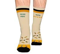 Transparent Gift Calcetines Personalizados Mejor Profe con nombre. Regalo Original para Profesores y Profesoras. Diseño Escolar con Lápices. Fin de Curso. Calcetines Escolares Personalizados.