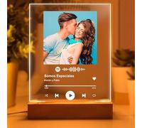 Transparent Gift Lámpara o Placa Spotify Personalizada con Foto y Canción S - Regalos Personalizados Originales de Cumpleaños, San Valentín y Navidad. Regalos para Amigos, Parejas y Familiares