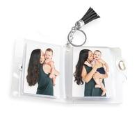 Transparent Gift Llavero Personalizado Álbum con Fotos. Regalo para Familiares, Amigos, Pareja. Llaveros Personalizados con Foto. Regalos Originales para Mujer y Hombre. Regalos de Cumpleaños, Navidad