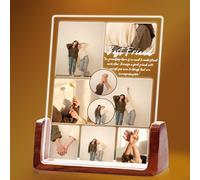 Transparent Gift Personalizada Collage Fotos y Textos, Placa Personalizada, Regalos para Parejas, Novios. Regalos Personalizados con Fotos para San Valentín y Aniversario (4 tamaños: 15-25 cm)