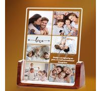 Transparent Gift Personalizada Collage Fotos y Textos, Placa Personalizada, Regalos para Parejas, Novios. Regalos Personalizados con Fotos para San Valentín y Aniversario (4 tamaños: 15-25 cm)