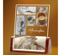 Transparent Gift Personalizada Collage Fotos y Textos, Placa Personalizada, Regalos para Parejas, Novios. Regalos Personalizados con Fotos para San Valentín y Aniversario (4 tamaños: 15-25 cm)