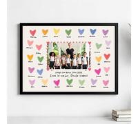 Transparent Gift Póster Corazón con Manos Personalizado para Profesores. Lámina Decorativa con Nombres de Alumnos. Regalos Originales Fin de Curso. Regalos Personalizados para Profesores.