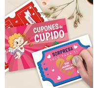 Transparent Gift Tarjetas Personalizadas con Foto y Textos para Rascar Cupones Cupido. Tarjeta Personalizada Rasca y Gana para Regalar. Regalos para Parejas. Regalos Originales San Valentín y Navidad