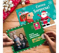 Transparent Gift Tarjetas Personalizadas con Fotos y Textos para Rascar Correo Sorpresa de Navidad. Tarjeta Personalizada Rasca y Gana para Regalar. Regalos Navideños para Familia, Amigos y Pareja