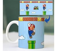 Transparent Gift Taza Personalizada con Foto Super Papá. Super Mario. Regalo Personalizado Día del Padre. Tazas Personalizadas con Foto. Regalos Originales para Hombre. Regalos Personalizados con Foto